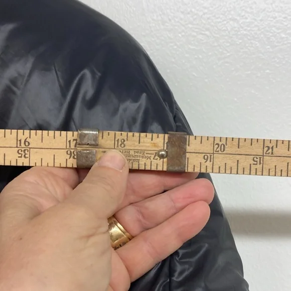 Black Puffer Jacket LA Coalition Coat Size M NWT Silver Hardware - Picture 7 of 8